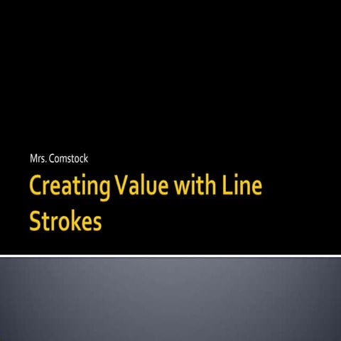 Creating Value with Line Strokes powerpoint