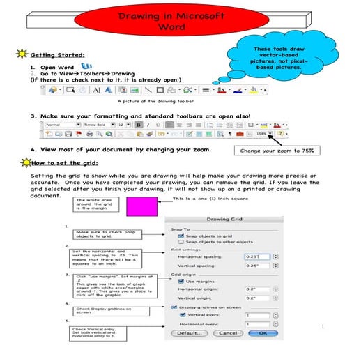 Drawing In Word Packet | DOC