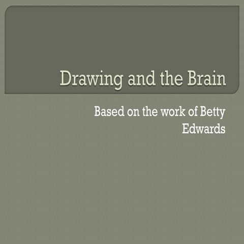 Drawing on the right side of the brain 