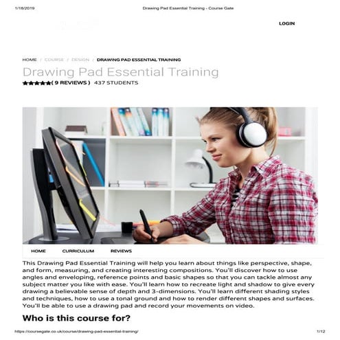 Drawing pad essential training - course gate