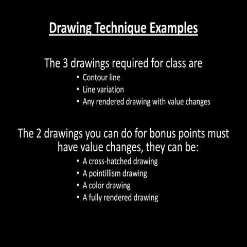 Drawing Technique Examples