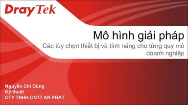 DrayTek Vigor - Các mô hình triển khai cho Doanh nghiệp
