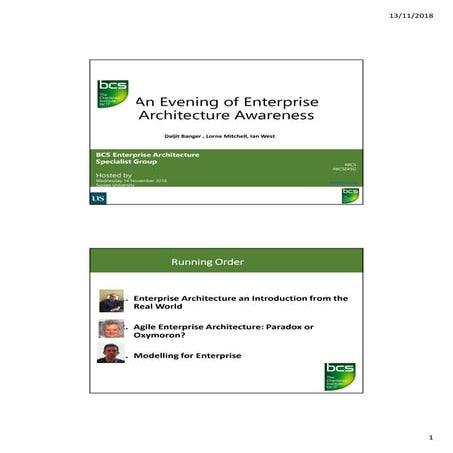 Enterprise Architecture - An Introduction 
