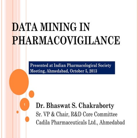 Data mining in pharmacovigilance