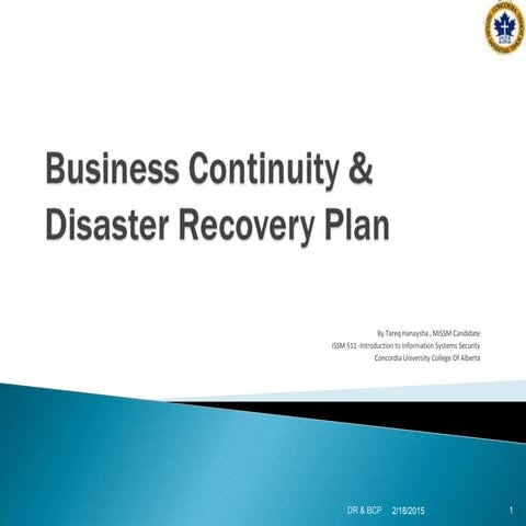 Business continuity & Disaster recovery planing
