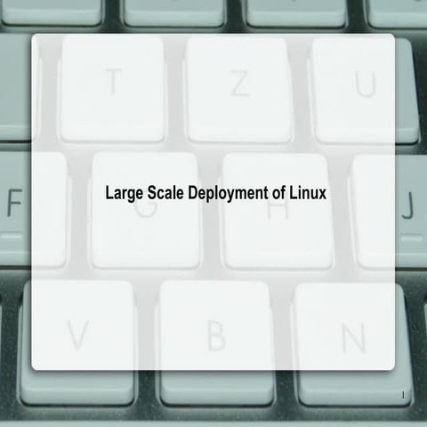 Large Scale Deployment of Linux