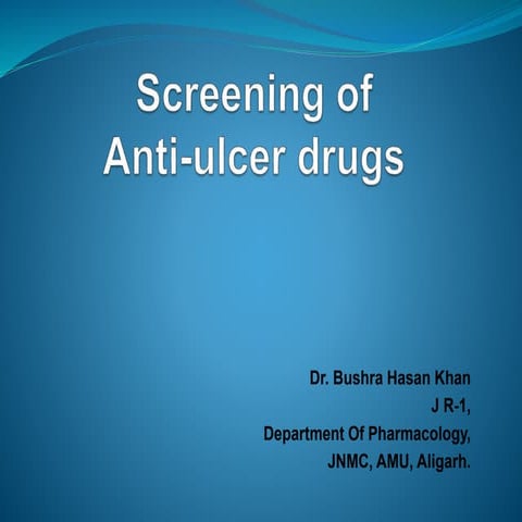 Dr bushra antiulcer screening