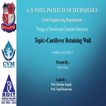 Cantilever Retaining Wall 