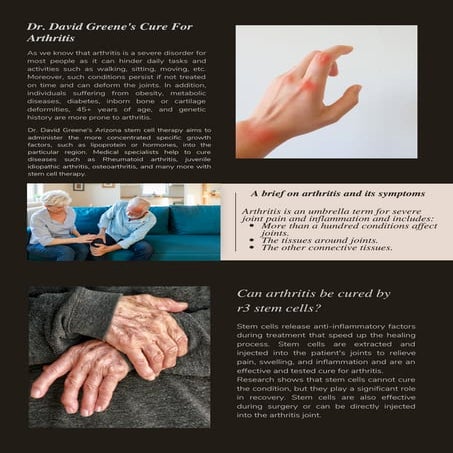 Stem Cell Therapy for Arthritis Insights from Dr. David Greene, Arizona ...