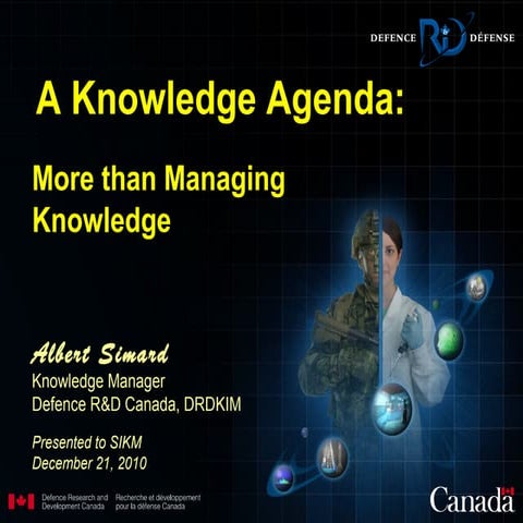 DRDC Knowledge Agenda