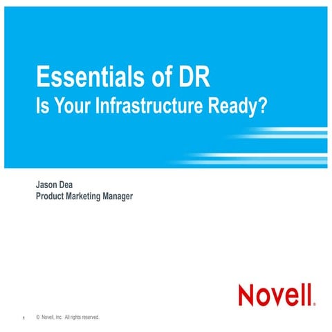 New Essentials of Disaster Recovery Planning
