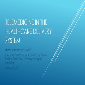 Telemedicine in the Healthcare Delivery System