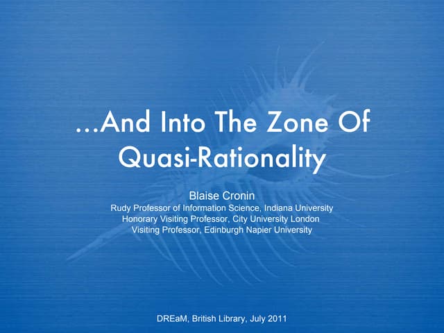 LIS DREaM 1 Keynote: “… And into th...