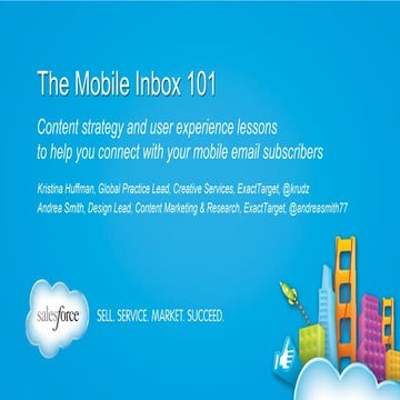 Dreamforce | ExactTarget Marketing Cloud: The Mobile Inbox 101