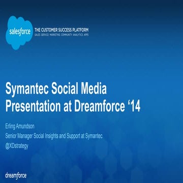 Dreamforce B2b Social MediaBasics by Erling Amundson