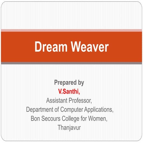 Dream weaver cs6