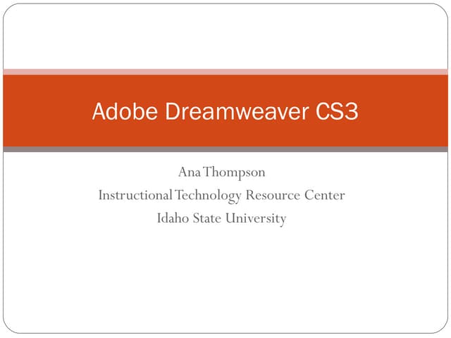 Dreamweaver CS3