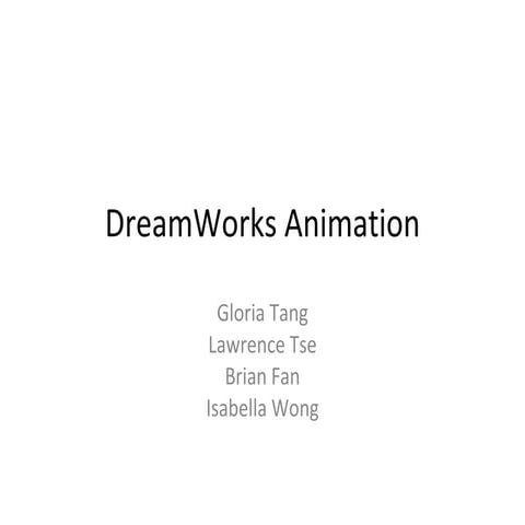 Dreamworks Studios Skg | PPT