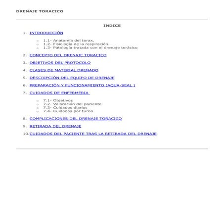 Drenaje toracico