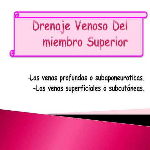 Drenaje venoso del miembro superior