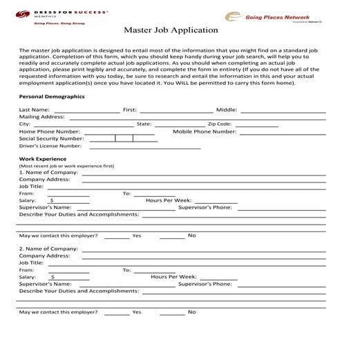 Dress for success memphis career center master job application