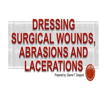 Dressing Surgical Wounds, Abrasion and Lacerations