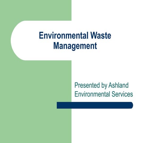 Drew chemical, environmental waste management training