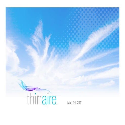 Thinaire Conde Nast Pitch Deck