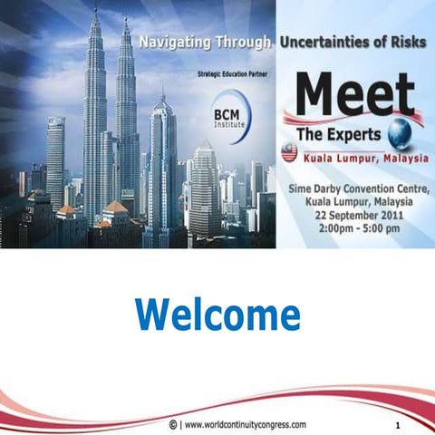 Business Continuity Management or Risk Management? Aligning Expectations for ...