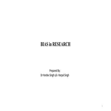 Bias in Research