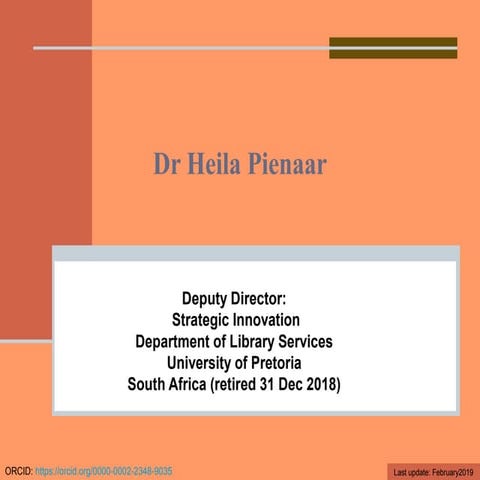 Dr heila pienaar cvFeb2019