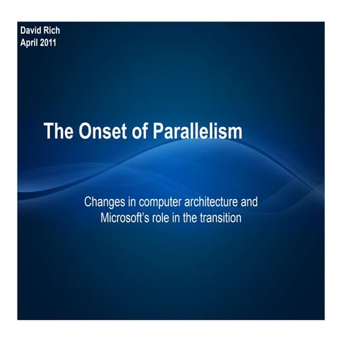 [Harvard CS264] 15a - The Onset of Parallelism, Changes in Computer Architect...