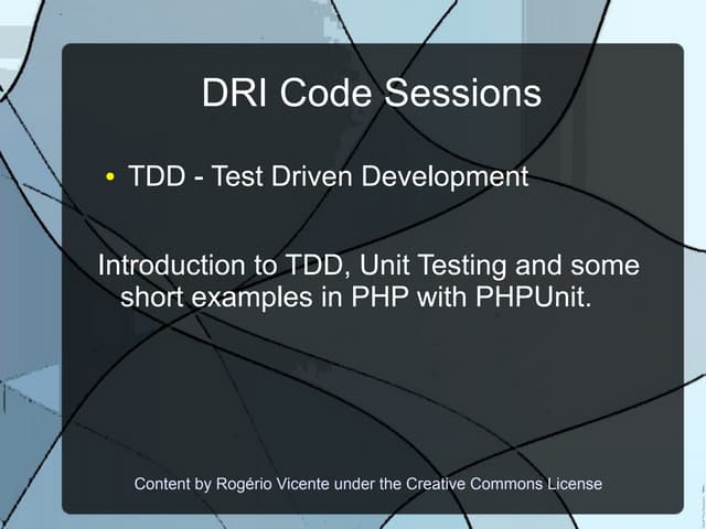Test Driven Development with PHP