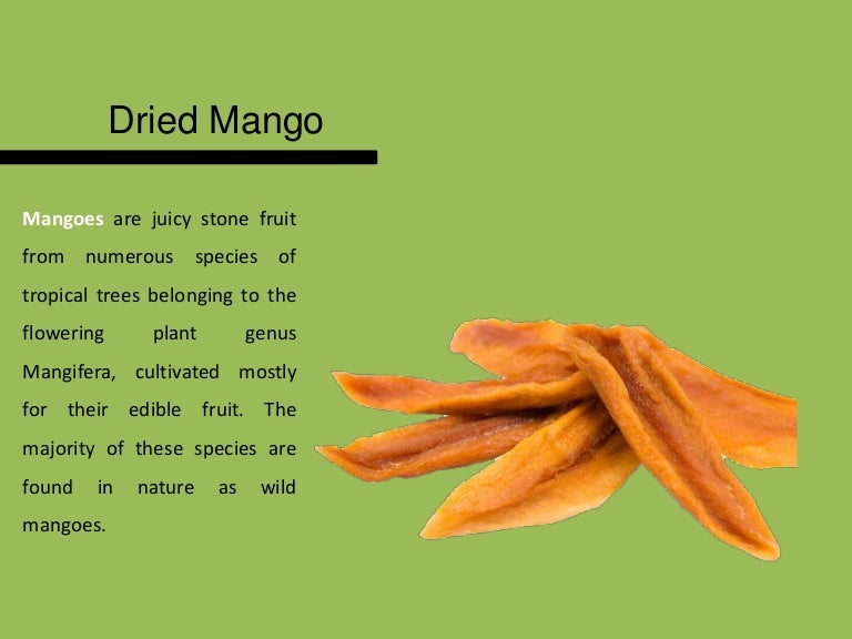 Dried mango nutrition facts