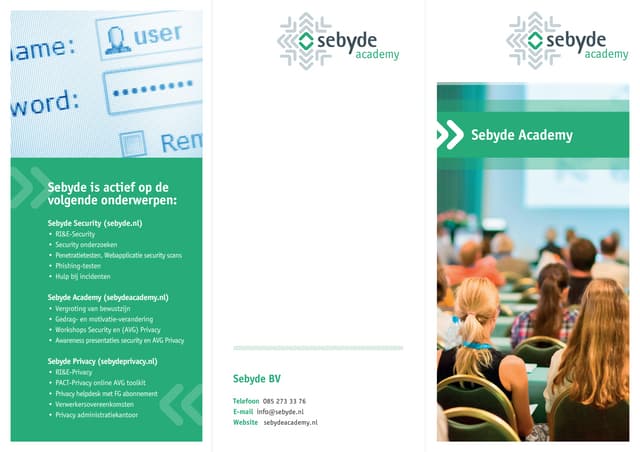 Drieluik sebyde academy   2 pagina's