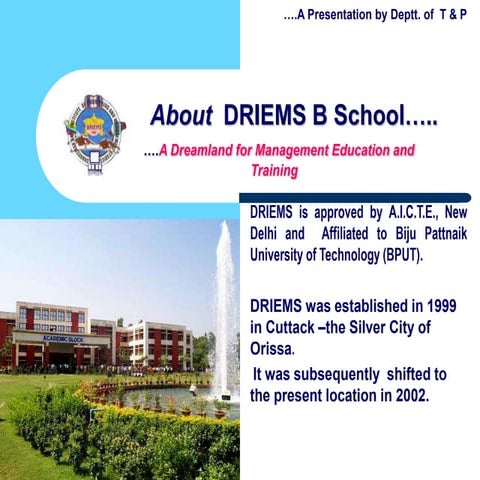 DRIEMS B School.ppt