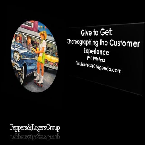 Give to Get: Choreographing the Customer Experience