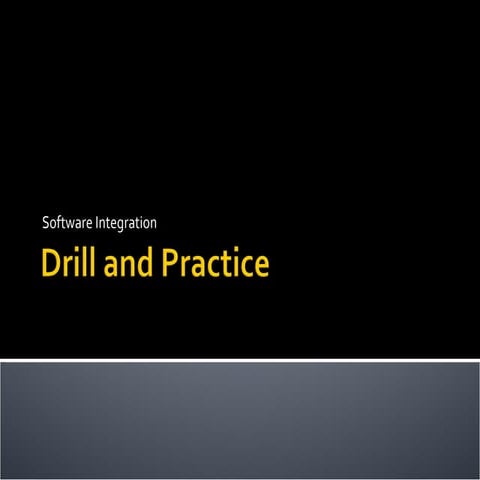 Drill and Practice Instructional Software