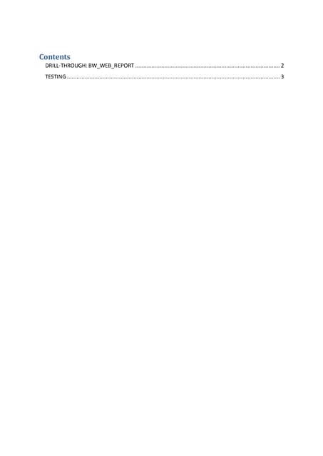 Drill Through function use in BPC 10.0 NW