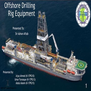 Offshore Drilling Rig Equipment
