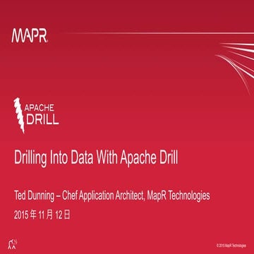 Drilling into Data with Apache Drill - Tokyo Apache Drill Meetup 2015/11/12