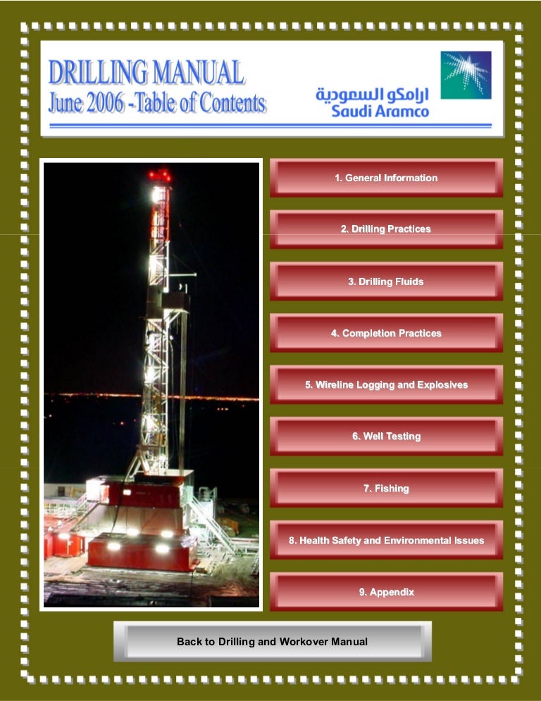 Drilling manual index
