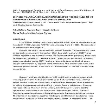 Drilling results 2007   2009 in the western black sea targeted on neogene dee...