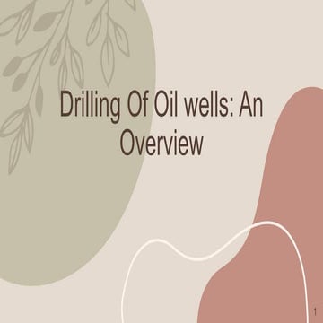 overview of drilling operation in oil and gas | PPTX