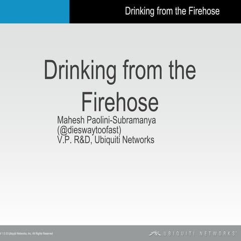 Drinking From The Firehose - The Erlang Way