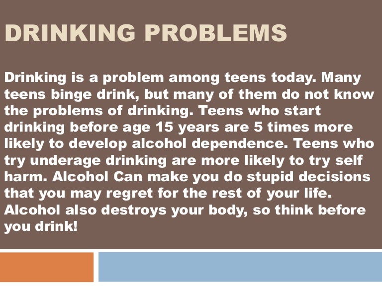 Drinking problems