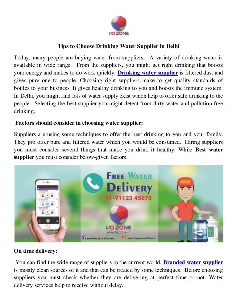 Drinking water supplier in delhi ncr