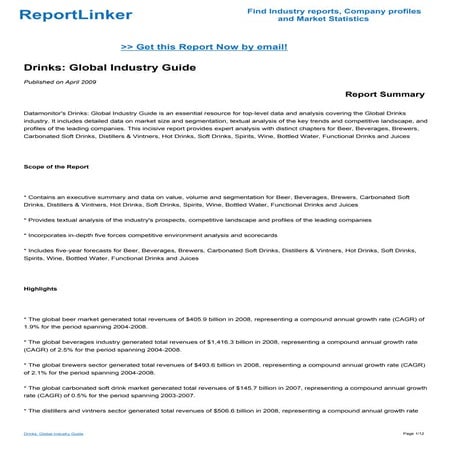 Drinks: Global Industry Guide