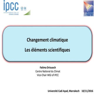 Changement climatique Les éléments ...