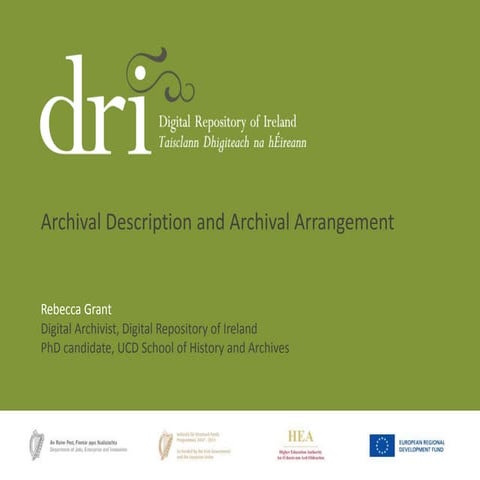 Rebecca Grant - Archival Description and Archival Arrangement
